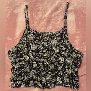SO Black and White Floral Camisole